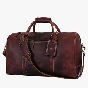 Aaron Leather Goods, Leather Weekender/Overnight‎ Bag, Brand New